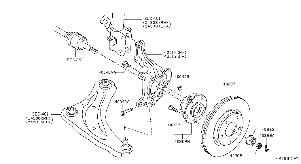 Диск тормозной передний для Nissan Juke 2014-2018