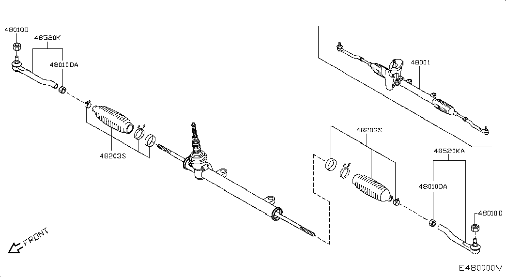 Рулевая рейка для Nissan Juke 2014-2018
