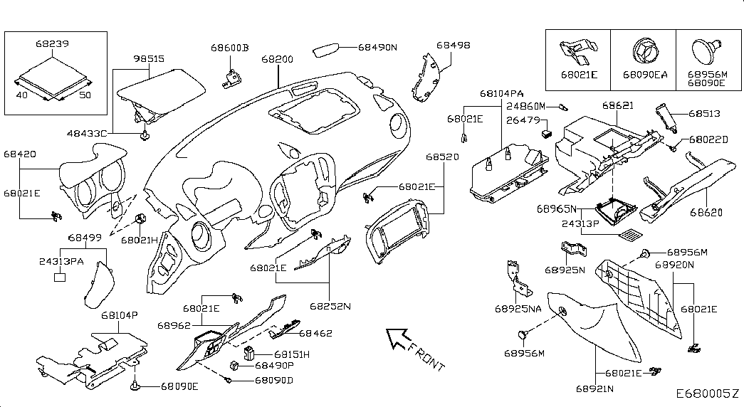 Подушка безопасности пассажира для Nissan Juke 2014-2018