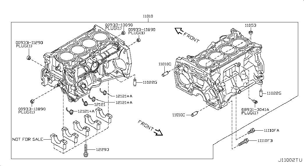 Блок цилиндров в сборе для Ниссан Сентра 2012-2017