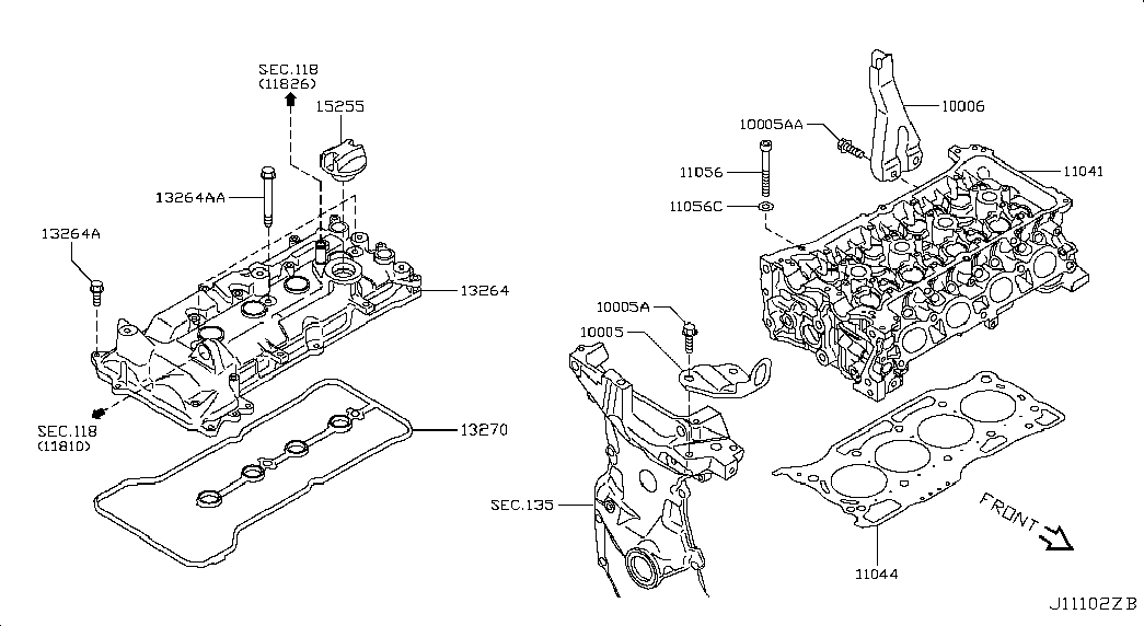 Клапанная крышка для Ниссан Сентра 2012-2017