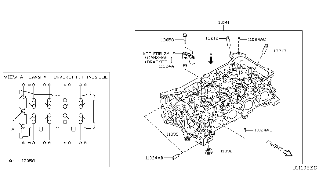 Головка блока цилиндров в сборе для Ниссан Сентра 2012-2017
