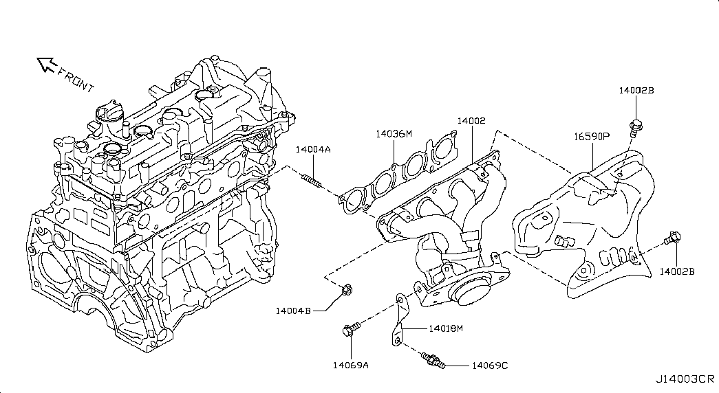 Коллектор выпускной для Ниссан Сентра 2012-2017