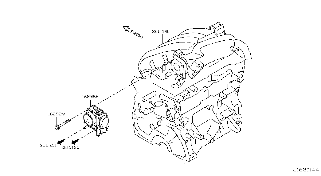 Дроссельная заслонка для Ниссан Сентра 2012-2017