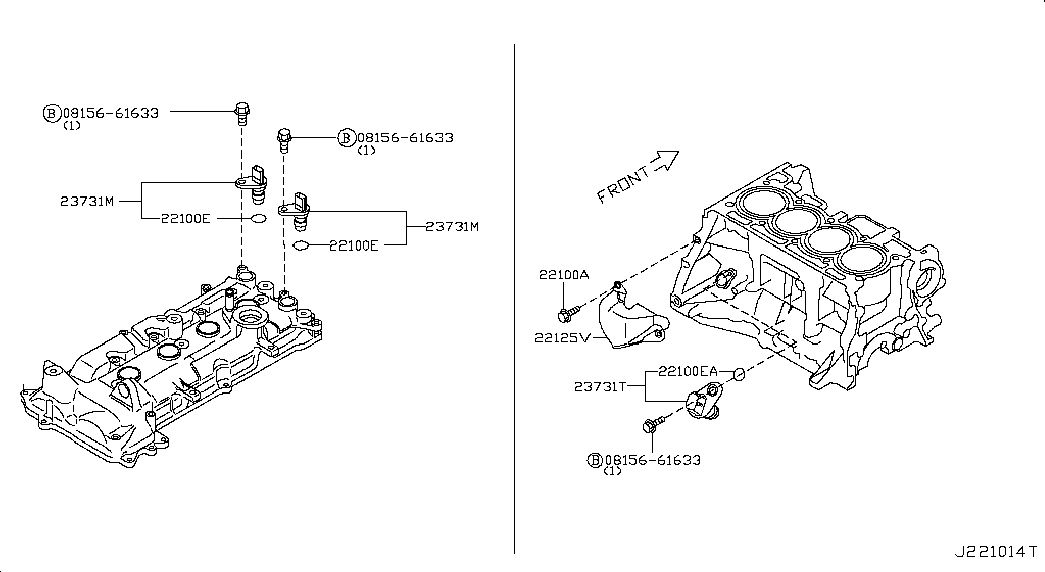 Датчик распредвала для Ниссан Сентра 2012-2017