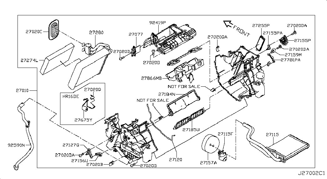Фильтр салонный-воздушный для Ниссан Сентра 2012-2017