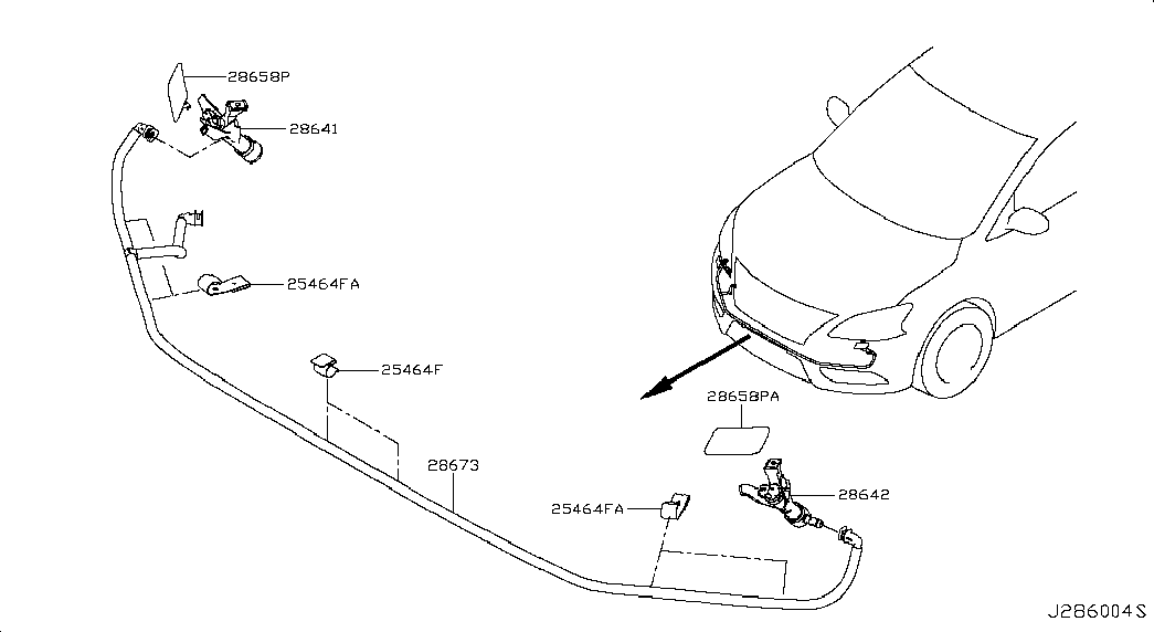 Фаро-омыватель левый для Ниссан Сентра 2012-2017