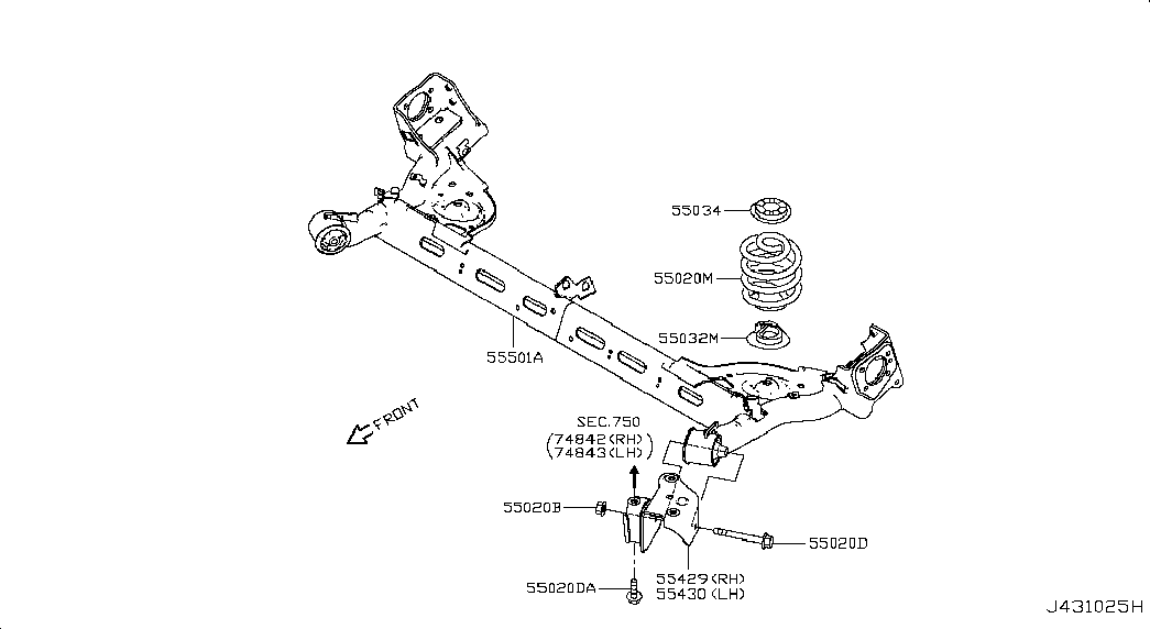 Балка задняя для Ниссан Сентра 2012-2017