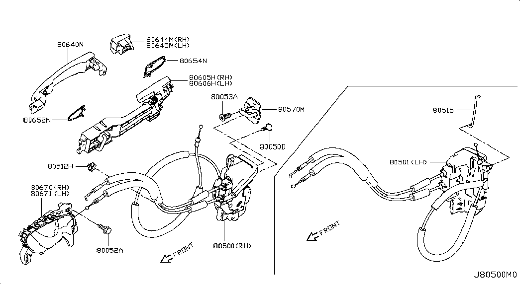 Замок передней правой двери для Ниссан Сентра 2012-2017