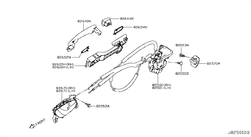 Замок задней правой двери для Ниссан Сентра 2012-2017