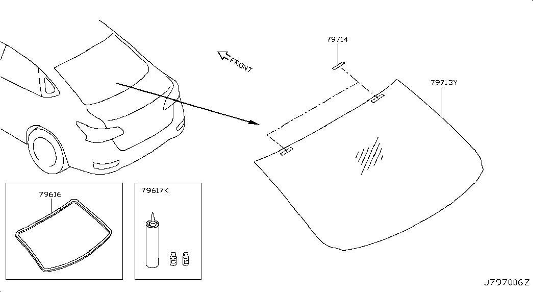 Стекло заднее для Ниссан Сентра 2012-2017