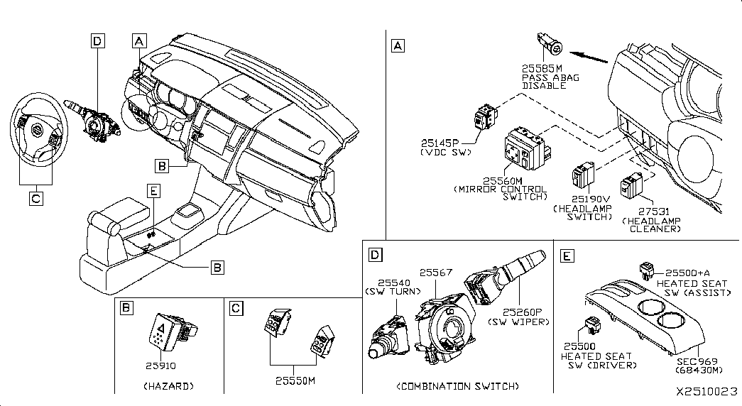 Контактная группа руля для Ниссан Тиида 2004-2012