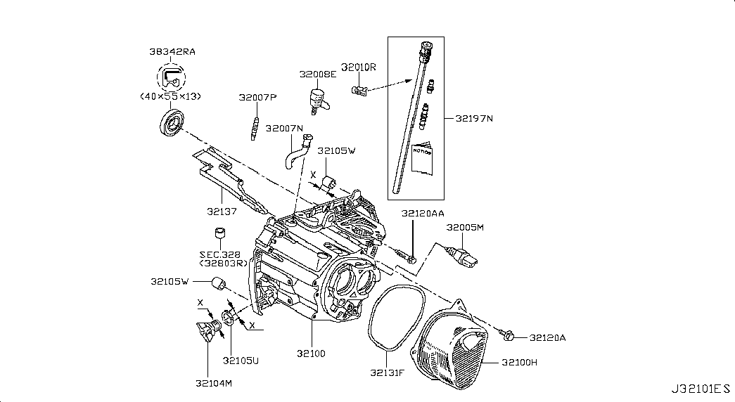 Корпус АКПП для Ниссан Тиида 2004-2012
