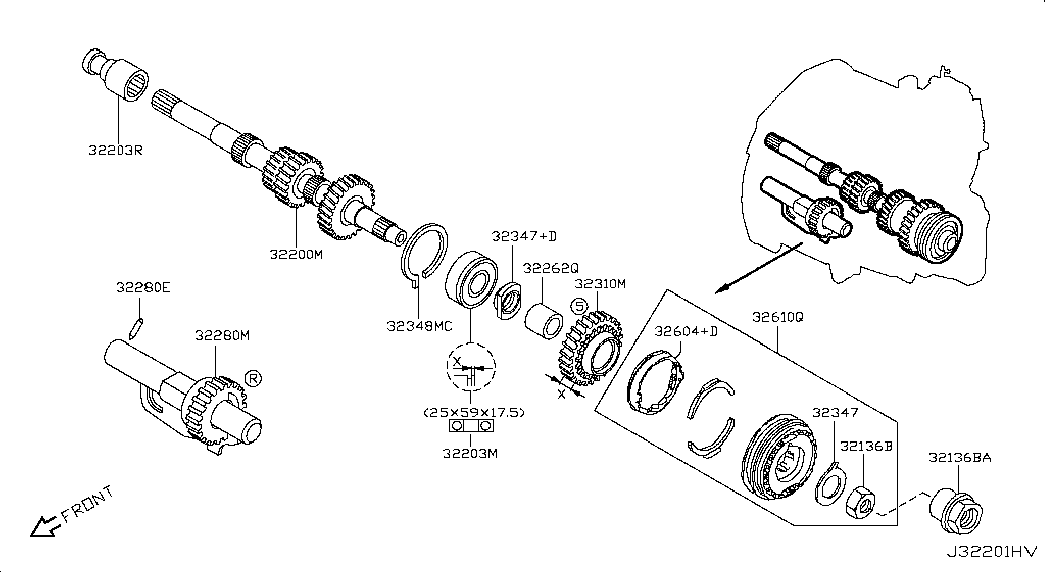 Вал АКПП для Ниссан Тиида 2004-2012