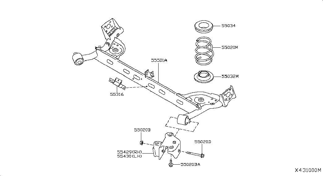 Балка задняя для Ниссан Тиида 2004-2012