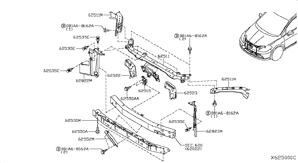 Панель передняя-телевизор для Ниссан Тиида 2004-2012