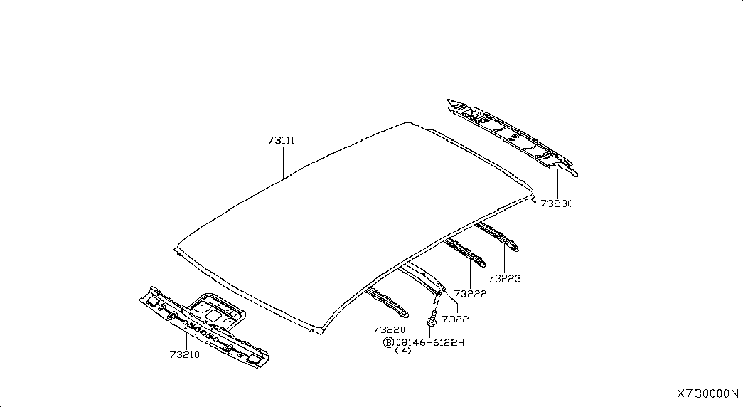Крыша для Ниссан Тиида 2004-2012