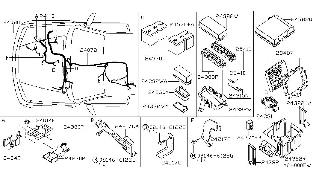 Блок предохранителей для Ниссан Навара 2004-2010