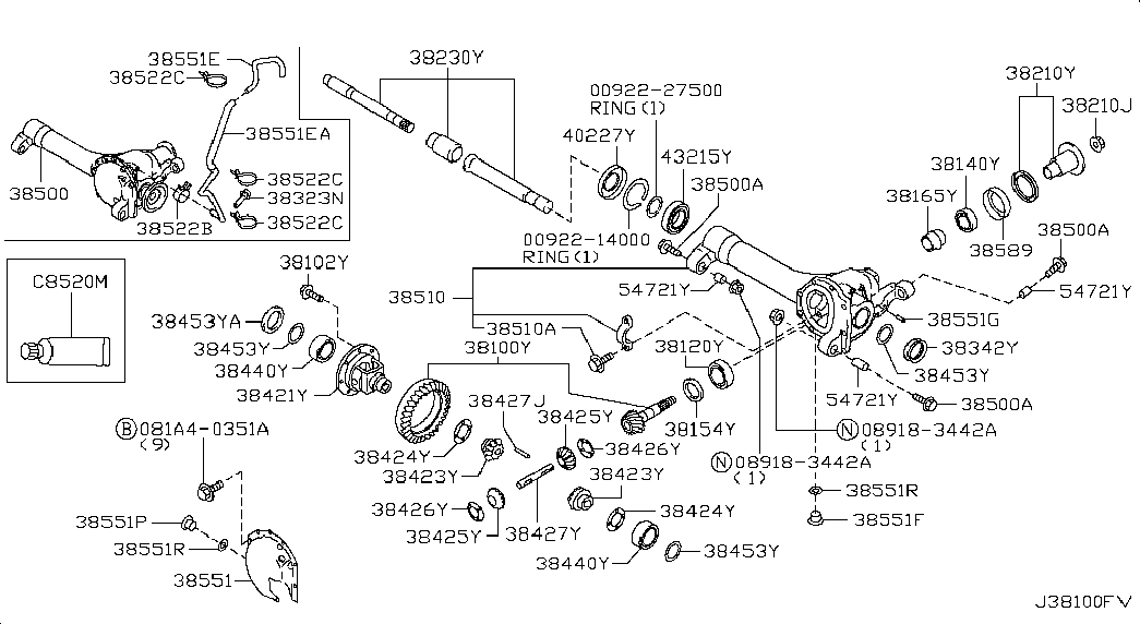 Редуктор задний  для Ниссан Навара 2004-2010