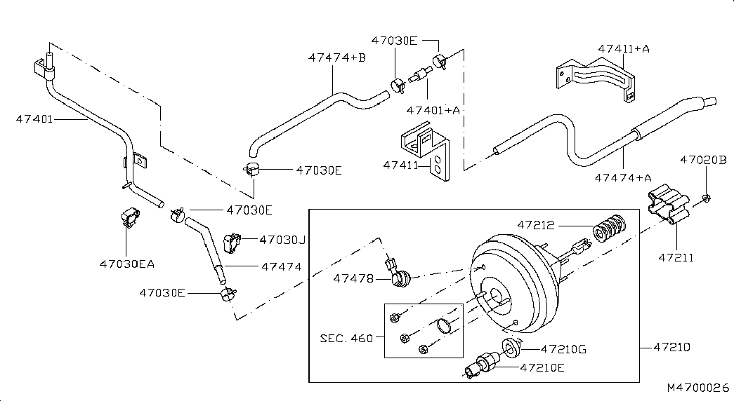 Вакуумный усилитель тормозов для Ниссан Навара 2004-2010