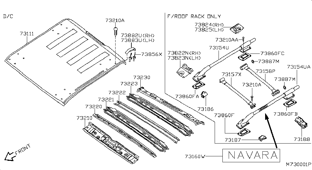 Крыша для Ниссан Навара 2004-2010