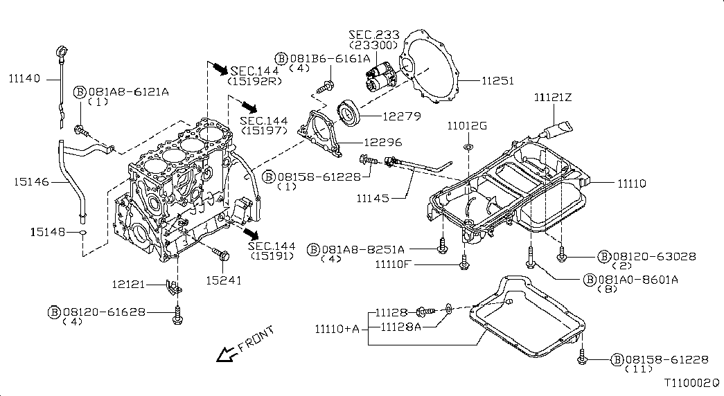 Поддон масляный для Ниссан NP-300 2008-2018