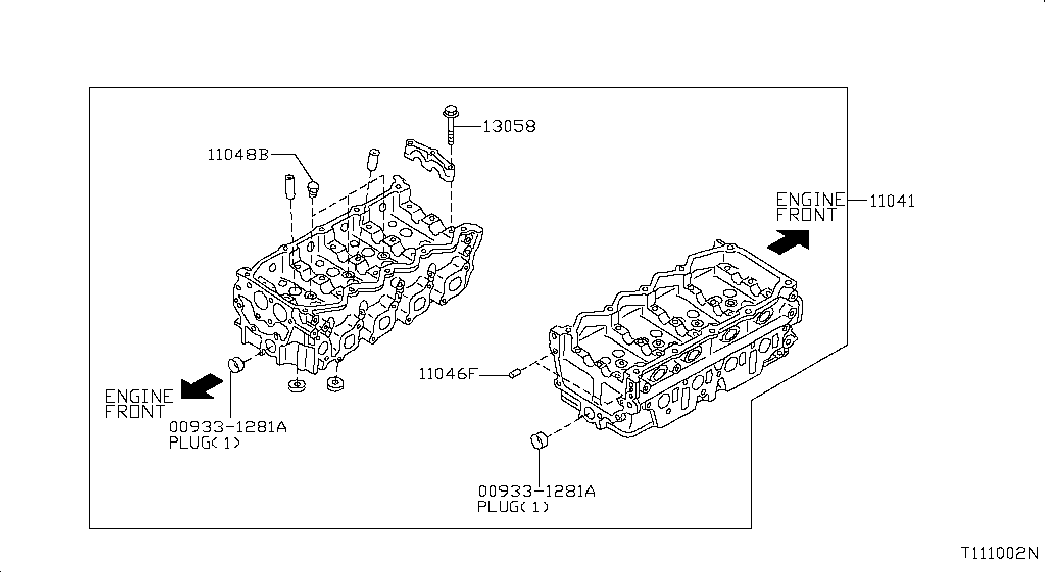 Головка блока цилиндров в сборе для Ниссан NP-300 2008-2018