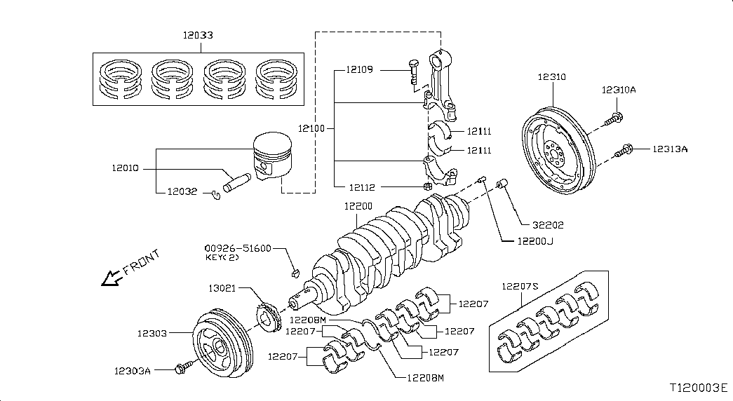 Коленвал для Ниссан NP-300 2008-2018