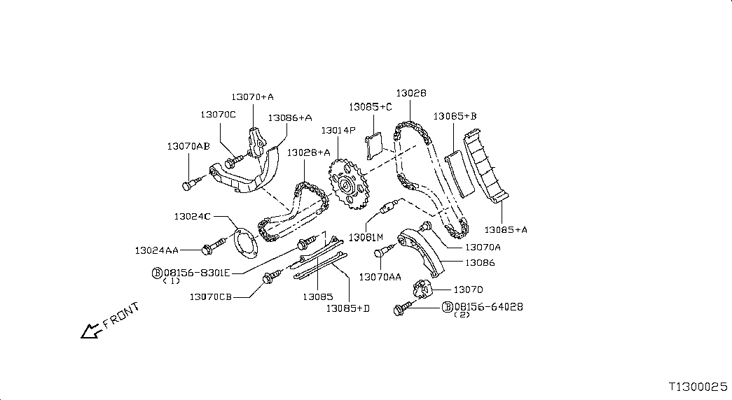 Цепь ГРМ для Ниссан NP-300 2008-2018