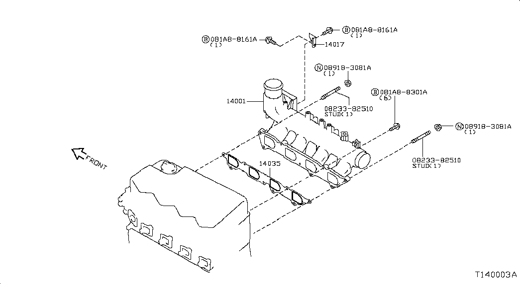 Коллектор впускной для Ниссан NP-300 2008-2018
