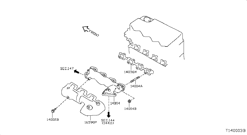 Коллектор выпускной для Ниссан NP-300 2008-2018