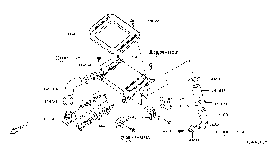 Интеркулер для Ниссан NP-300 2008-2018