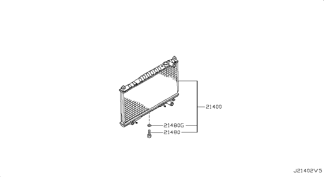 Радиатор двигателя в сборе для Ниссан NP-300 2008-2018