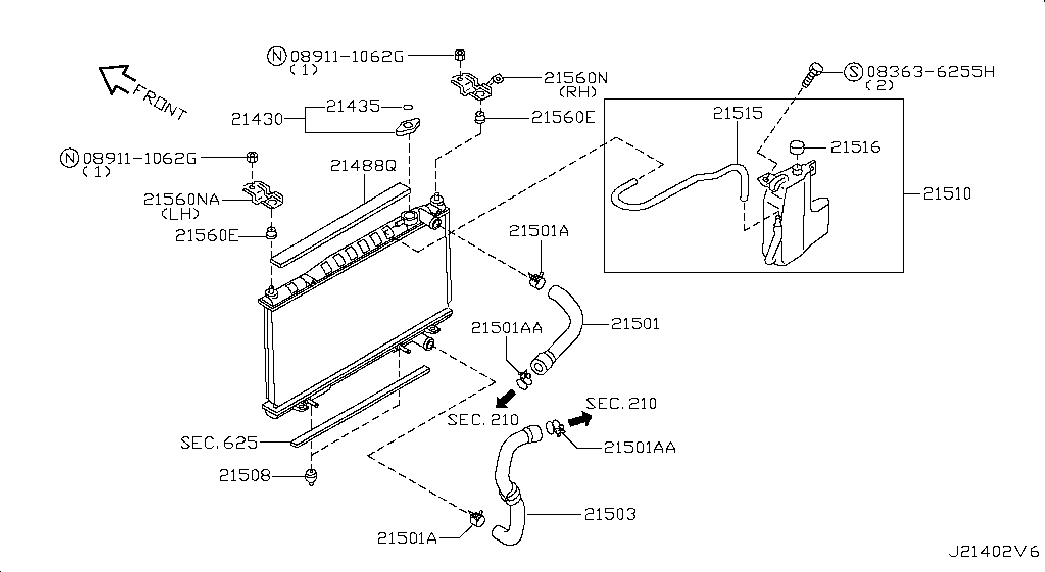 Бачок расширительный для Ниссан NP-300 2008-2018