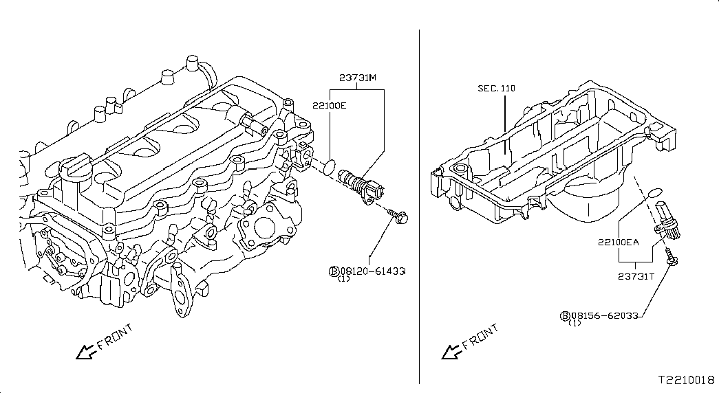 Датчик распредвала для Ниссан NP-300 2008-2018