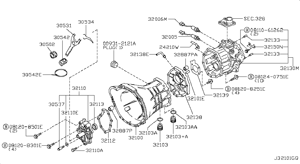 Корпус АКПП для Ниссан NP-300 2008-2018