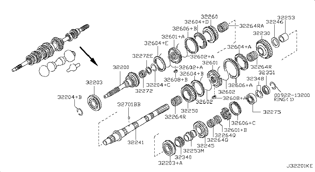 Вал АКПП для Ниссан NP-300 2008-2018