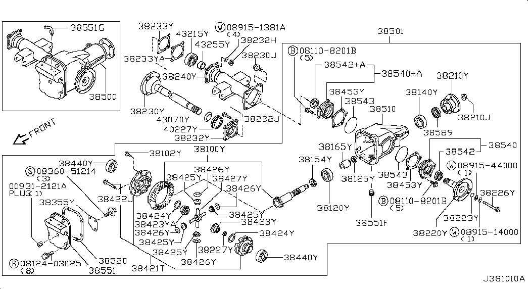 Дифференциал передний для Ниссан NP-300 2008-2018