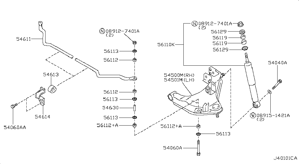 Стабилизатор передний для Ниссан NP-300 2008-2018