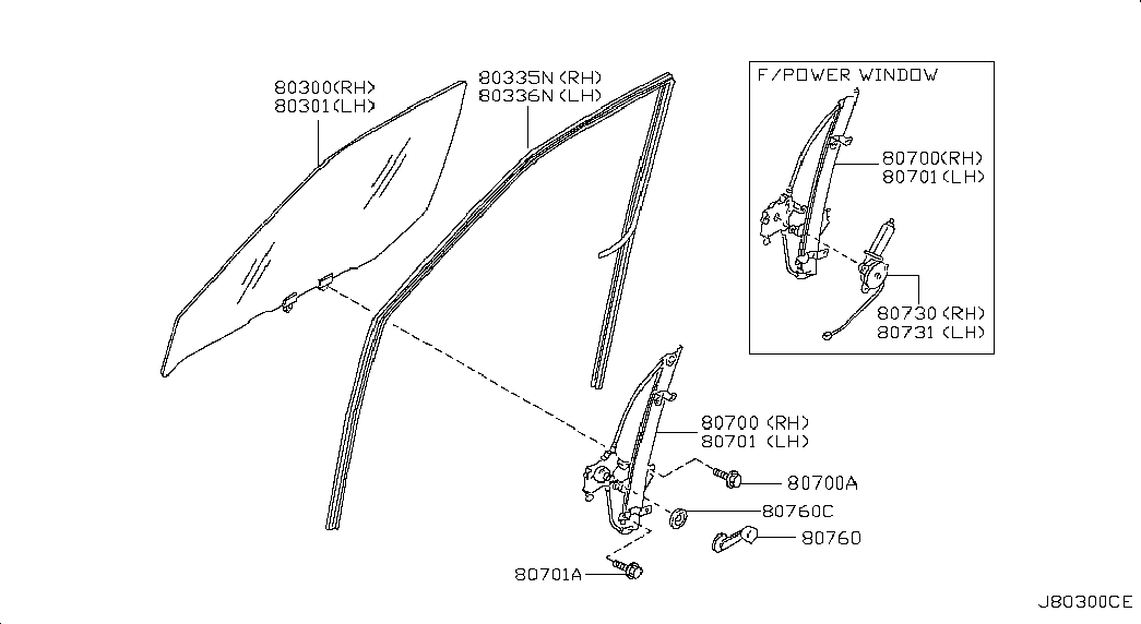Стекло передней левой двери для Ниссан NP-300 2008-2018