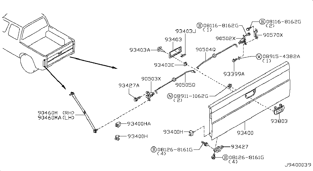 Крышка багажника для Ниссан NP-300 2008-2018