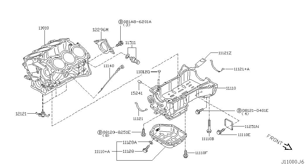 Поддон масляный для Ниссан Мурано 2002-2008
