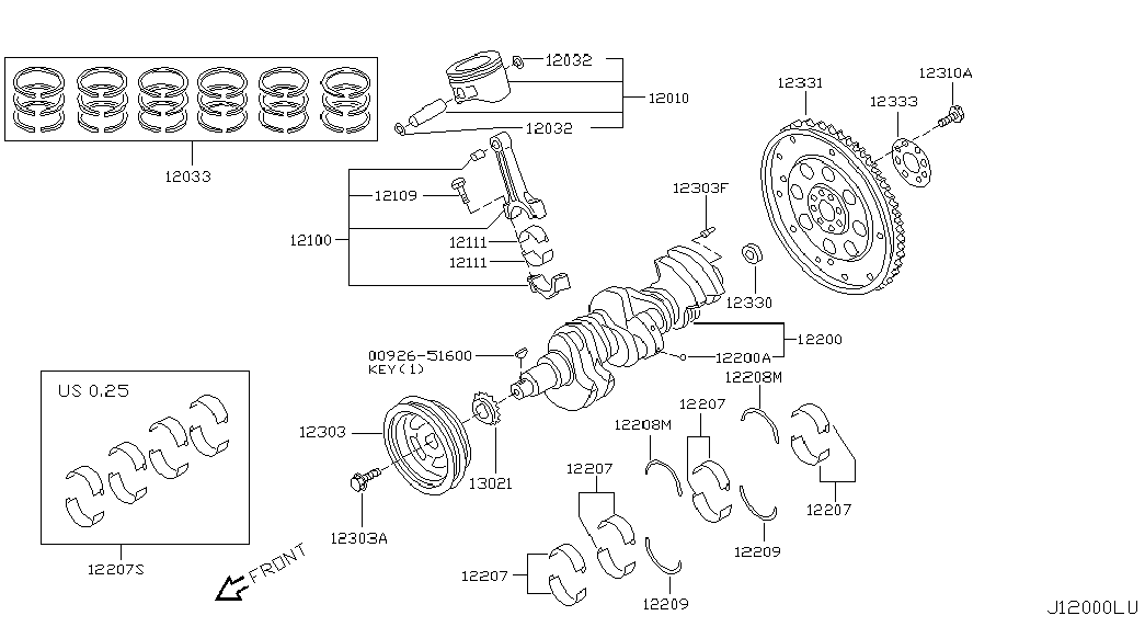Шатун в сборе для Ниссан Мурано 2002-2008