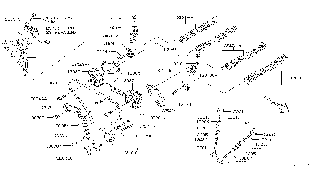 Натяжитель цепи ГРМ для Ниссан Мурано 2002-2008
