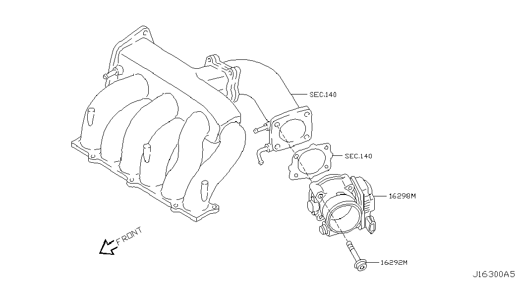 Дроссельная заслонка для Ниссан Мурано 2002-2008