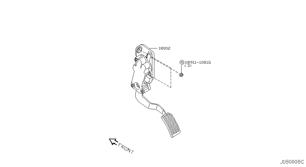 Педаль газа для Ниссан Мурано 2002-2008