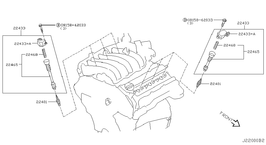 Катушка зажигания для Ниссан Мурано 2002-2008