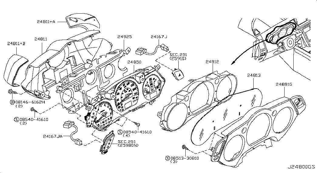 Щиток приборов для Ниссан Мурано 2002-2008