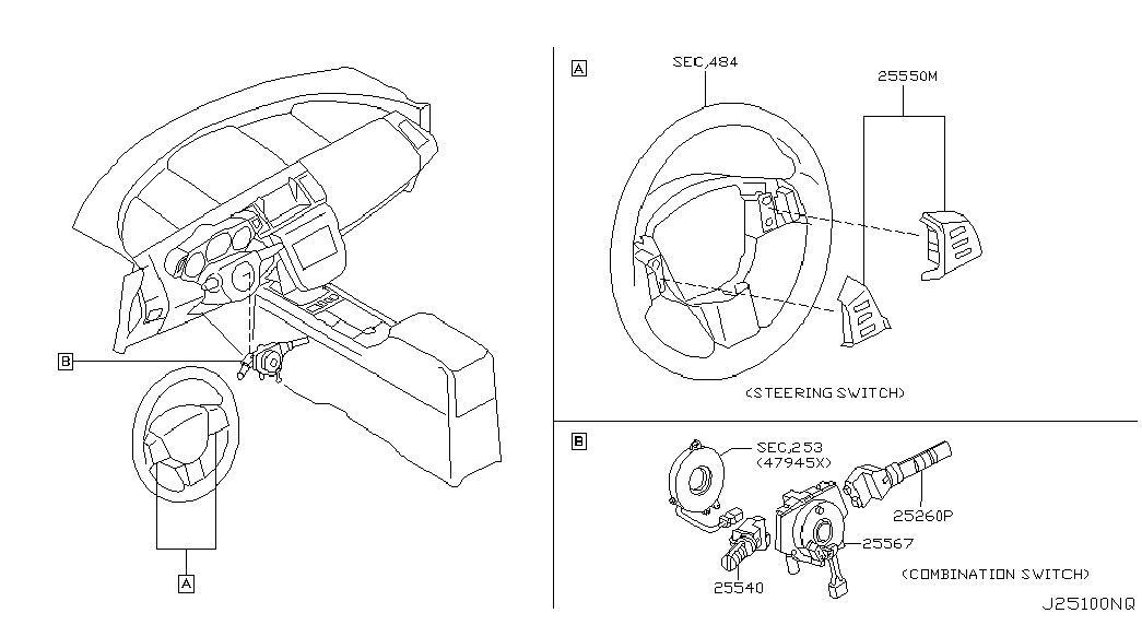Контактная группа руля для Ниссан Мурано 2002-2008