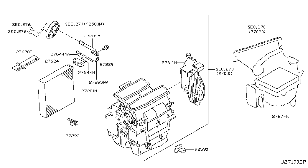 Фильтр салонный-воздушный для Ниссан Мурано 2002-2008
